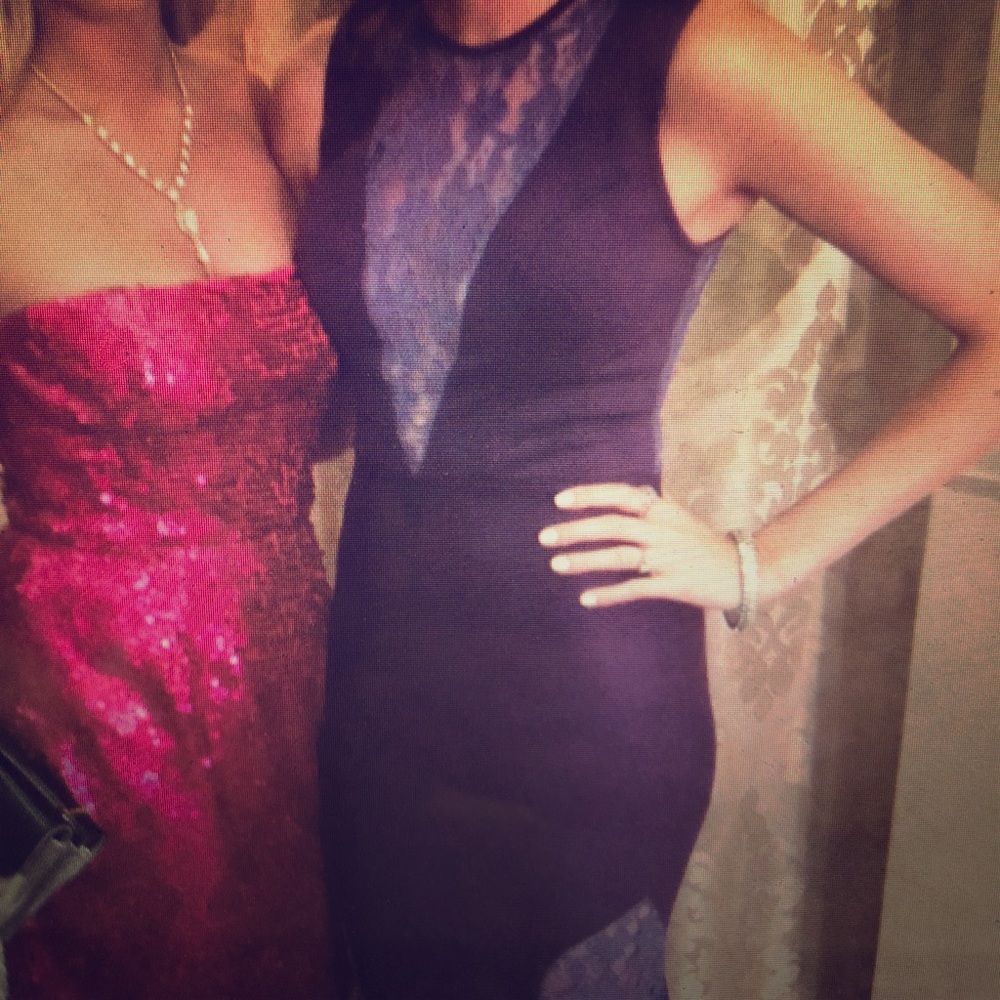 Purple Lacy Prom Dress
